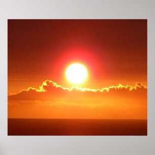 Hawaiian Sunset Sky Poster Print