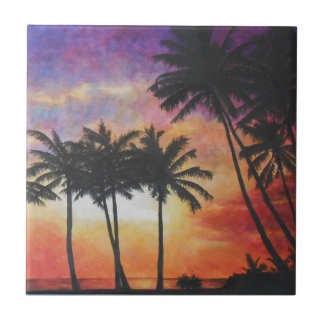 "Hawaiian Sunset" Tegeltje