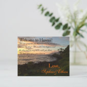 Hawaiian Sunset Wedding Welkom Tas Opmerking Briefkaart (Staand voorkant)