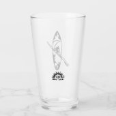 Hawaiian Surf Guy Water Bierglazen Glas (Achterkant)