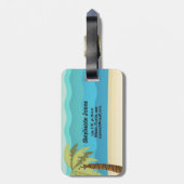 Hawaiian Surfer Girl Bagagelabel (Achterkant verticaal)