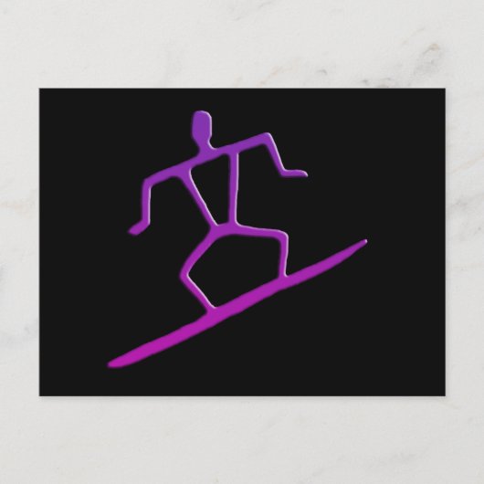 Hawaiian Surfer Petroglyph Briefkaart (Voorkant)
