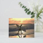 Hawaiian Surfer startpunt Briefkaart (Staand voorkant)