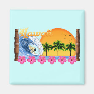 Hawaiian Surfing Magneet