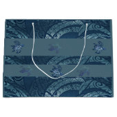 Hawaiian Tapa en Honu Gift Bag Groot Cadeauzakje (Voorkant)