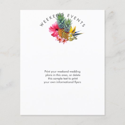 Hawaiian ThMED Weekend Wedding Events Flyer (Voorkant)