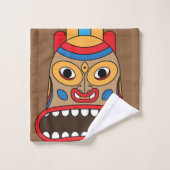 hawaiian tiki bad handdoek (Wasdoekje)