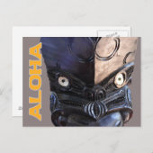 Hawaiian Tiki Carving Briefkaart (Voorkant / Achterkant)