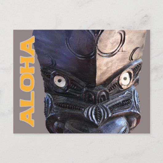 Hawaiian Tiki Carving Briefkaart (Voorkant)