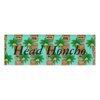 Hawaiian Tiki herhaal patroon Naambadge