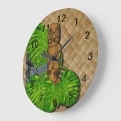 Hawaiian Tiki Lauhala Wall Clock Grote Klok (Hoek)