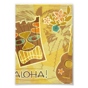 Hawaiian Tiki Mask Foto Afdruk