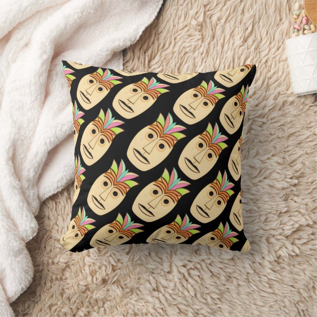 Hawaiian Tiki Mask Kussen (Deken)