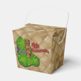 Hawaiian Tiki Mele Kalikimaka Christmas Take Out Bedankdoosjes