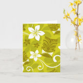 Hawaiian Tiki Patroonkaarten Kaart (Gele Bloem)