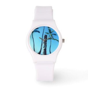 Hawaiian Tiki Statue Sporty Watch Horloge