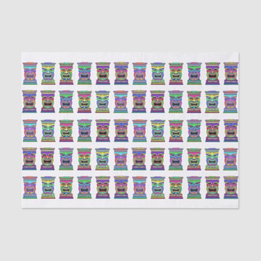 Hawaiian Tiki Tissuepapier (Voorkant)