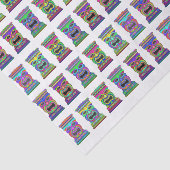 Hawaiian Tiki Tissuepapier (Detail)