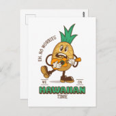 Hawaiian Time Chill Briefkaart (Voorkant / Achterkant)