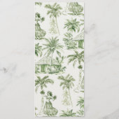 Hawaiian Toile de jouy Wedding Menu (Achterkant)