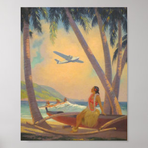 Hawaiian Travel - Hawaii Girl Dancer Poster