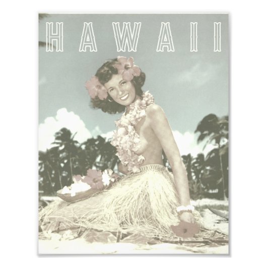  Hawaiian Travel - Hawaii Hula Dance Foto Afdruk (Voorkant)