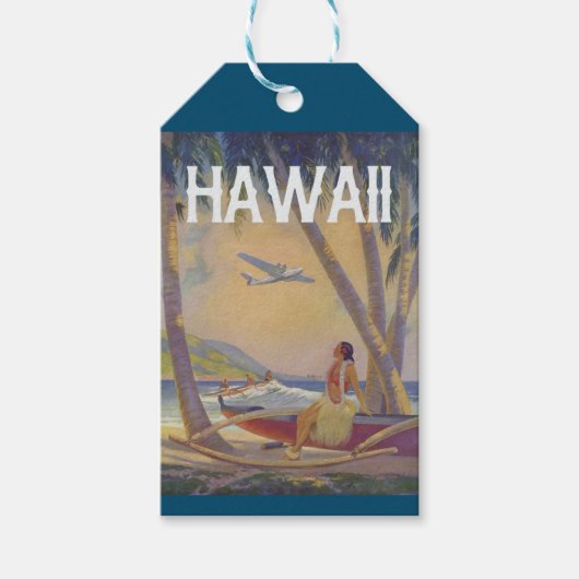  Hawaiian Travel - Hawaii Hula Dancer Cadeaulabel (Voorkant)
