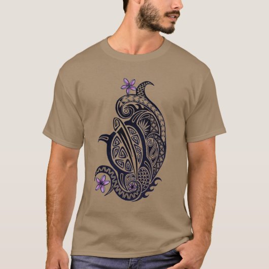 Hawaiian Tribal Honu zee schildpad T shirt (Voorkant)