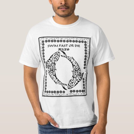Hawaiian Tribal Shark T-Shirt (Voorkant)