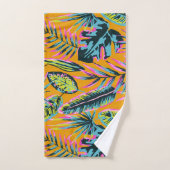 Hawaiian Tropical Feuilles Et Plante Imprimer Moti (Serviette à main)