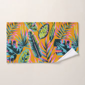 Hawaiian Tropical Feuilles Et Plante Imprimer Moti (Serviette à main)