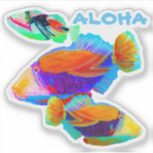 Hawaiian Tropical Fish Sticker (Voorkant)