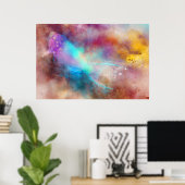 Hawaiian Tropical Fish Waterverf - Parrotfish Poster (Thuiskantoor)