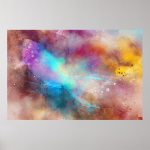 Hawaiian Tropical Fish Waterverf - Parrotfish Poster