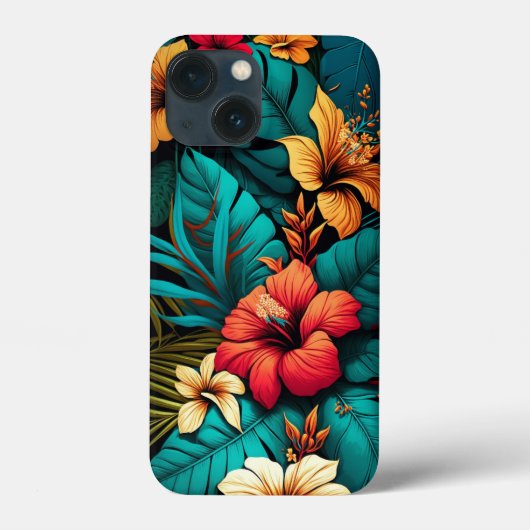 Hawaiian Tropical Flower Floral Exotic iPhone Case (Achterkant)