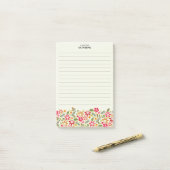 Hawaiian Tropical Flowers - Lined Post-it® Notes (Op bureau)