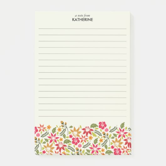 Hawaiian Tropical Flowers - Lined Post-it® Notes (Voorkant)