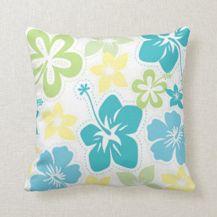 Hawaiian Tropical Hibiscus Floral werpen kussen
