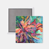 Hawaiian Tropical Leaves Magnet Magneet (Voorkant / Achterkant)