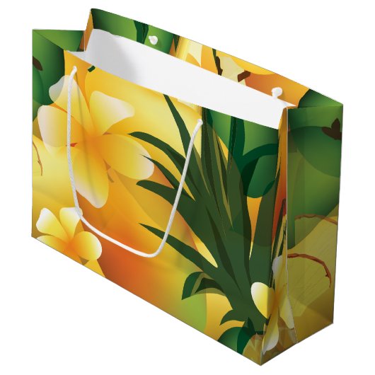 Hawaiian Tropical Luau Cadeau Grand sac (Devant Angle)