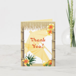 Hawaiian Tropical Luau Party Merci Note Card 6