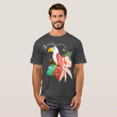 Hawaiian Tropical Parrot Cockatiel Bird Island T-shirt (Voorkant volledig)