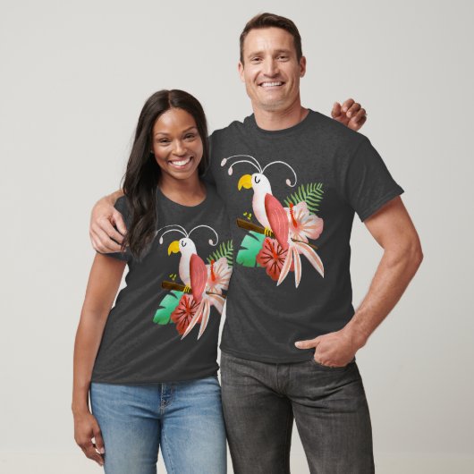 Hawaiian Tropical Parrot Cockatiel Bird Island T-shirt (Unisex)