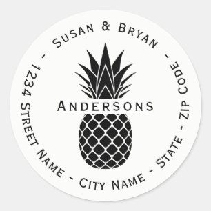 Hawaiian Tropical Pineapple Return Address Label