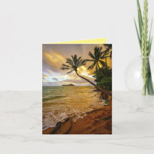 Hawaiian Tropical Sunset Palm Beach Kaart