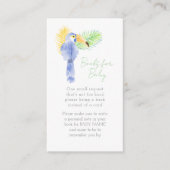 Hawaiian Tropical Toucan Baby shower Book Request Informatiekaartje (Voorkant)