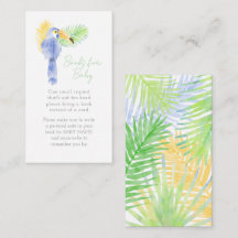 Hawaiian Tropical Toucan Baby shower Book Request