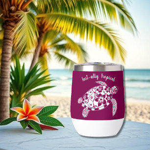 Hawaiian Turtle-Fisherman esthetische wijn kleur