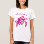 Hawaiian Turtle Turt-ally Tropical Pink T-shirt (Voorkant)