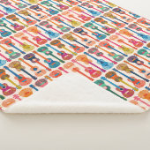 Hawaiian ukulele sherpa deken (3/4)